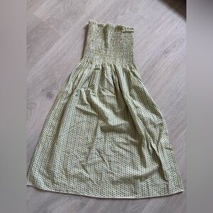 Strapless cotton dress